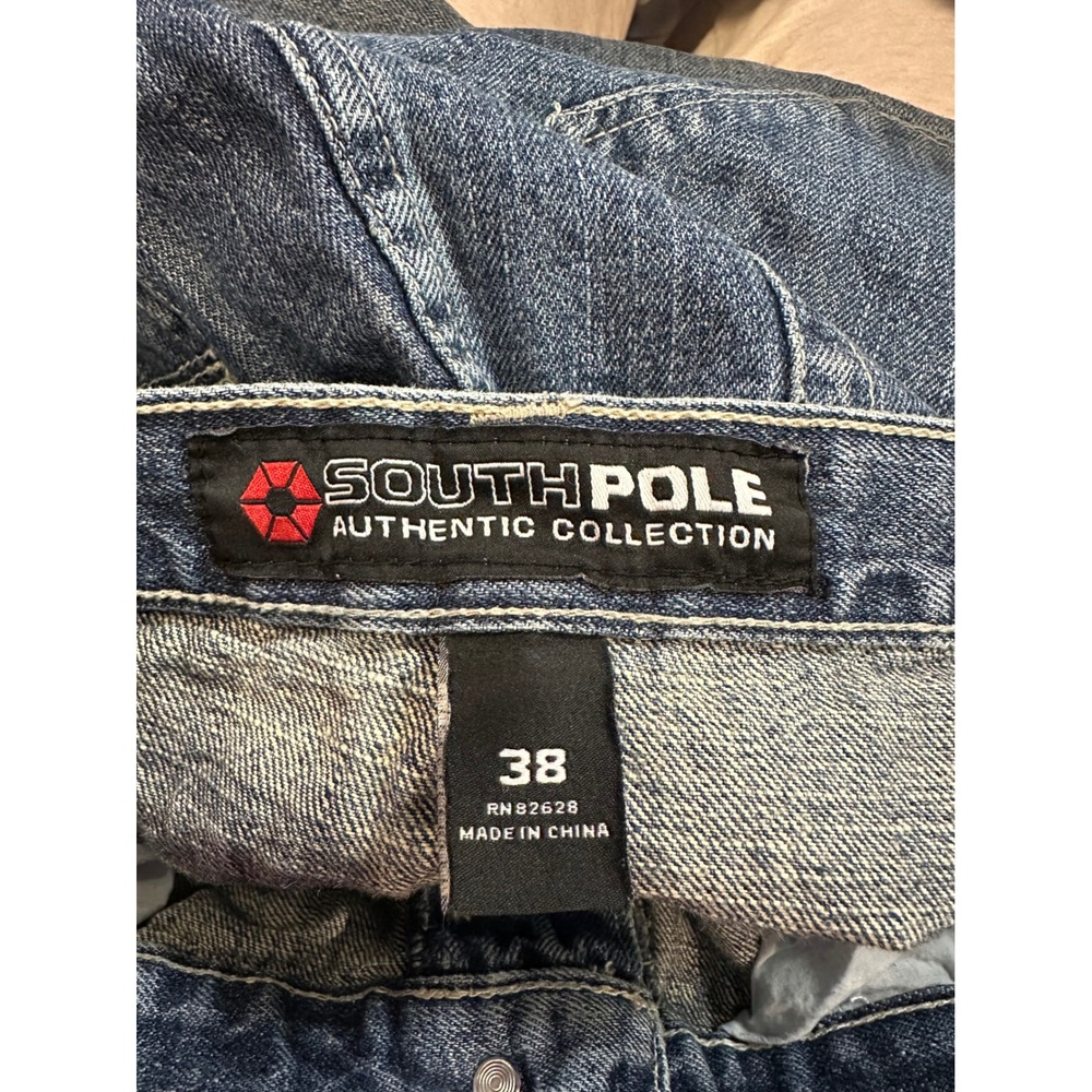 Southpole Authentic Collection Baggy Jeans Mens 38 Medium Wash Vintage 90s Y2K - Picture 3 of 3